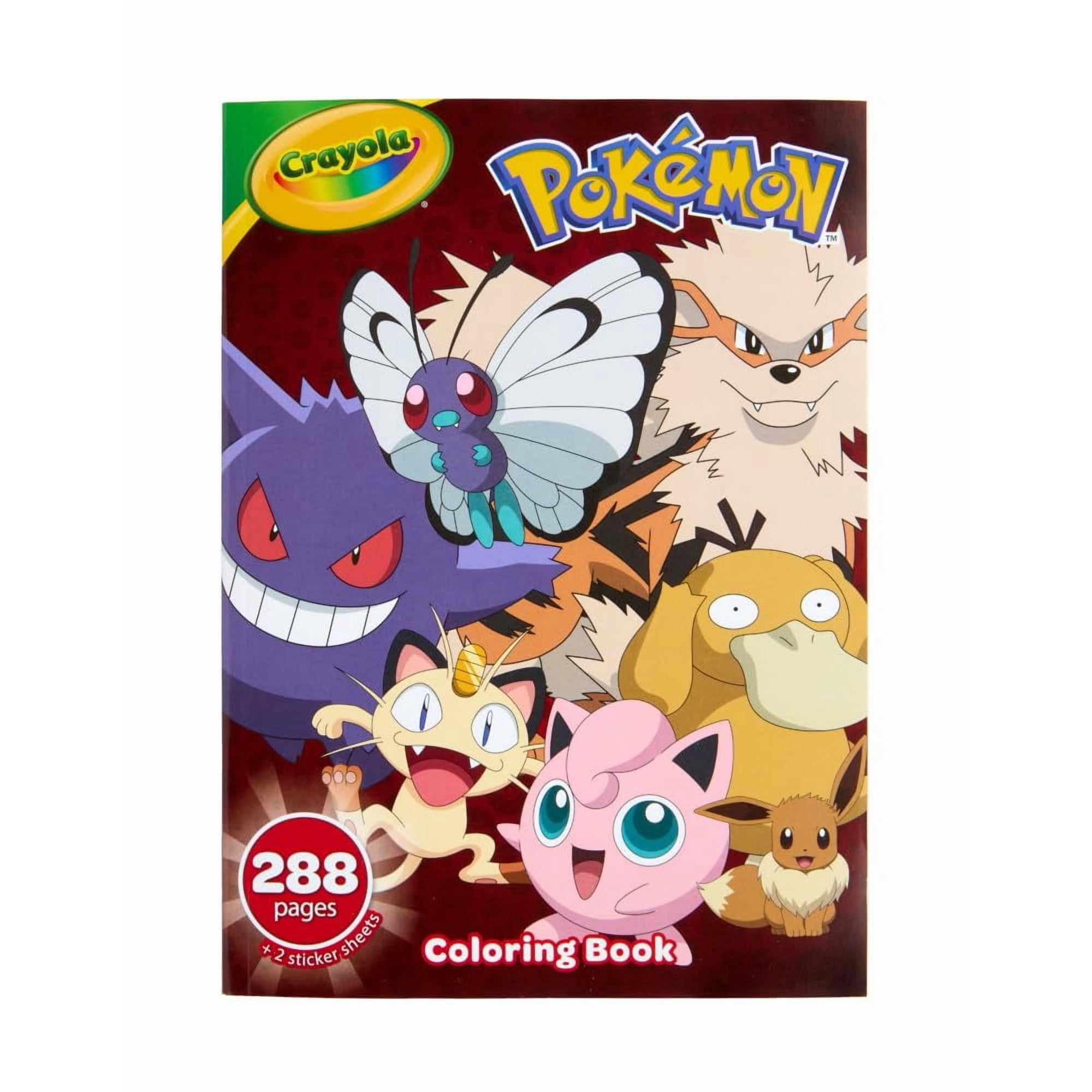 Libro Para Colorear Crayola Giant Pokémon, 288 Páginas, Con Pegatinas