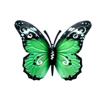 Magideal - Escultura De Mariposa, Obra De Arte, Adorno Decorativo De Hierro, Artesanía Antióxido, Arte De Pared De Metal Vivo Para Bar, Aniversario, Balcón, Sala , Verde