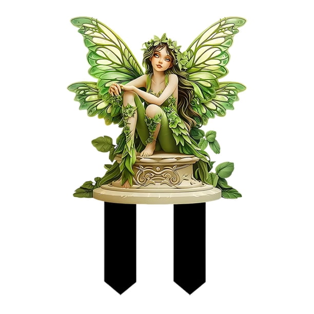 Estacas de jardín, regalo de mariposa, adornos planos multifuncionales, estacas de jardín para parque al aire libre, decoración de césped, cerca, casa