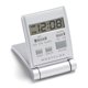 thumbnail image 1 of Reloj despertador Westclox de 13 cm plegable, plateado, LCD, 1 of 2