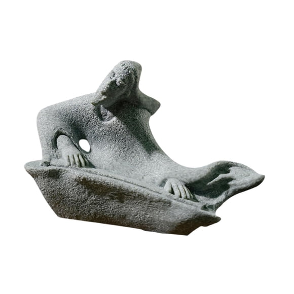 Figura China Antigua, Estatua, Obra De Arte, Decoración De Acuario, Decoración De Fondo, Anciano Con Cítara