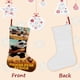 thumbnail image 3 of Oso Panda en África Tema: Calcetines de Navidad, fino lino blanco para colgar en escaleras y chimenea, decoración navideña para el hogar, regalo de Navidad. 45cm × 32cm, 3 of 5