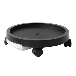 Genérico - Platillo Para Plantas Soporte Para Plantas Con Ruedas Con 4 Ruedas Multiusos Para Patio Jardín Negro 34,4 Cm