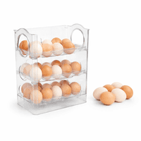 Baima - Organizador De Huevos Apilable Transparente Para 18 Huevos Con 3 Niveles
