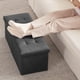 thumbnail image 5 of Otomana de almacenamiento HAUSFRAU de 80 cm con banco plegable gris oscuro, 5 of 6