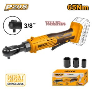 Llave Chicharra Inalambrica 3/8 Ingco 20V/65Nm