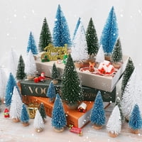 Decoración De Árbol De Navidad Ayieyill Mini, 30 Unidades Con Base De Madera
