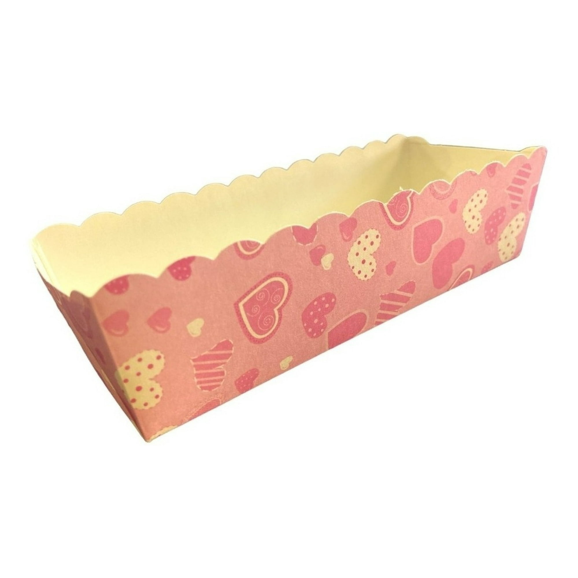 Genérico - 20 Capsula Para Hornear Capsulas Cupcake Corazon Rectangular