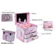 thumbnail image 5 of Joyero musical con cajón extraíble, diseño de unicornio giratorio con purpurina, arcoíris y estrellas, melodía de unicornio morado, 5 of 7