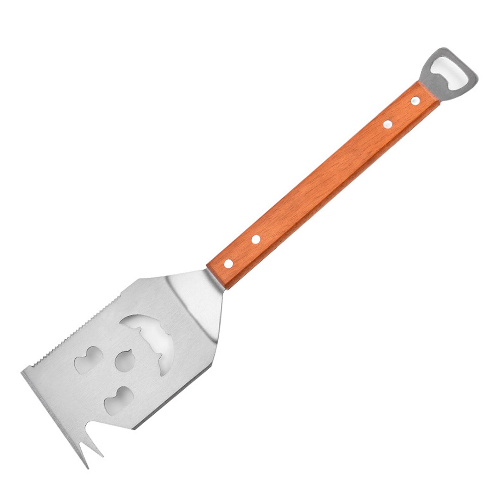 Ioensy - Herramienta Para Asar A La Parrilla Para Barbacoa, Utensilios De Cocina, Herramienta Para Barbacoa Para Restaurante, Comedor, Pala Grande Para Voltear