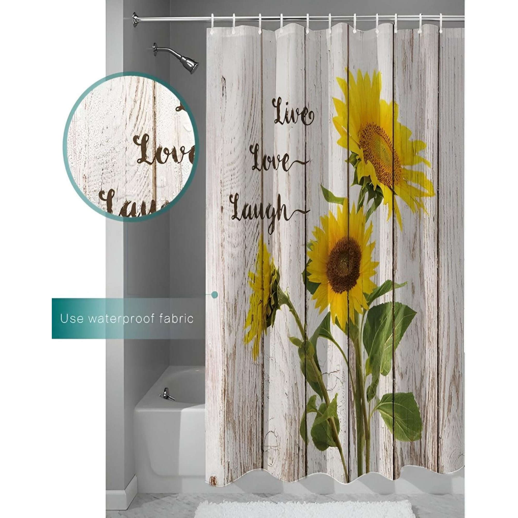 Genérico - Cortina De Baño Impermeable Más Forro De Ducha 180x180 Cm