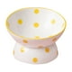 thumbnail image 2 of Comedero Elevado De Cerámica Para Gatos De 200ml, Cuenco Inclinado De Porcelana Para Gatos, Plato Antideslizante Con Puntos Amarillos, 2 of 3