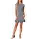 thumbnail image 1 of INSPIRE CHIC Vestido de pata de gallo para mujer con mangas cortas, dobladillo con volantes, vestido mini casual de negocios, ajuste y vuelo para la oficina, talla M, color negro, 1 of 6