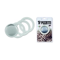 Pezzetti - Filtro Acero Inox-3 Juntas Silicona-Cafetera 3 Tazas Steel Express