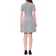 thumbnail image 3 of INSPIRE CHIC Vestido de Tweed a Cuadros para Mujer Cuello Redondo Manga Corta Línea A Vintage Mini Vestidos L Negro, 3 of 6