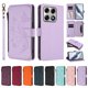 thumbnail image 3 of Funda Cartera Mariposa para [Motorola Edge 70 Pro] con Soporte y Cremallera Morado claro, 3 of 6