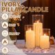 thumbnail image 3 of Juego de 24 piezas VASE Trxvxo: Velas de pilar color marfil y jarrones cilíndricos de vidrio, 3 of 7