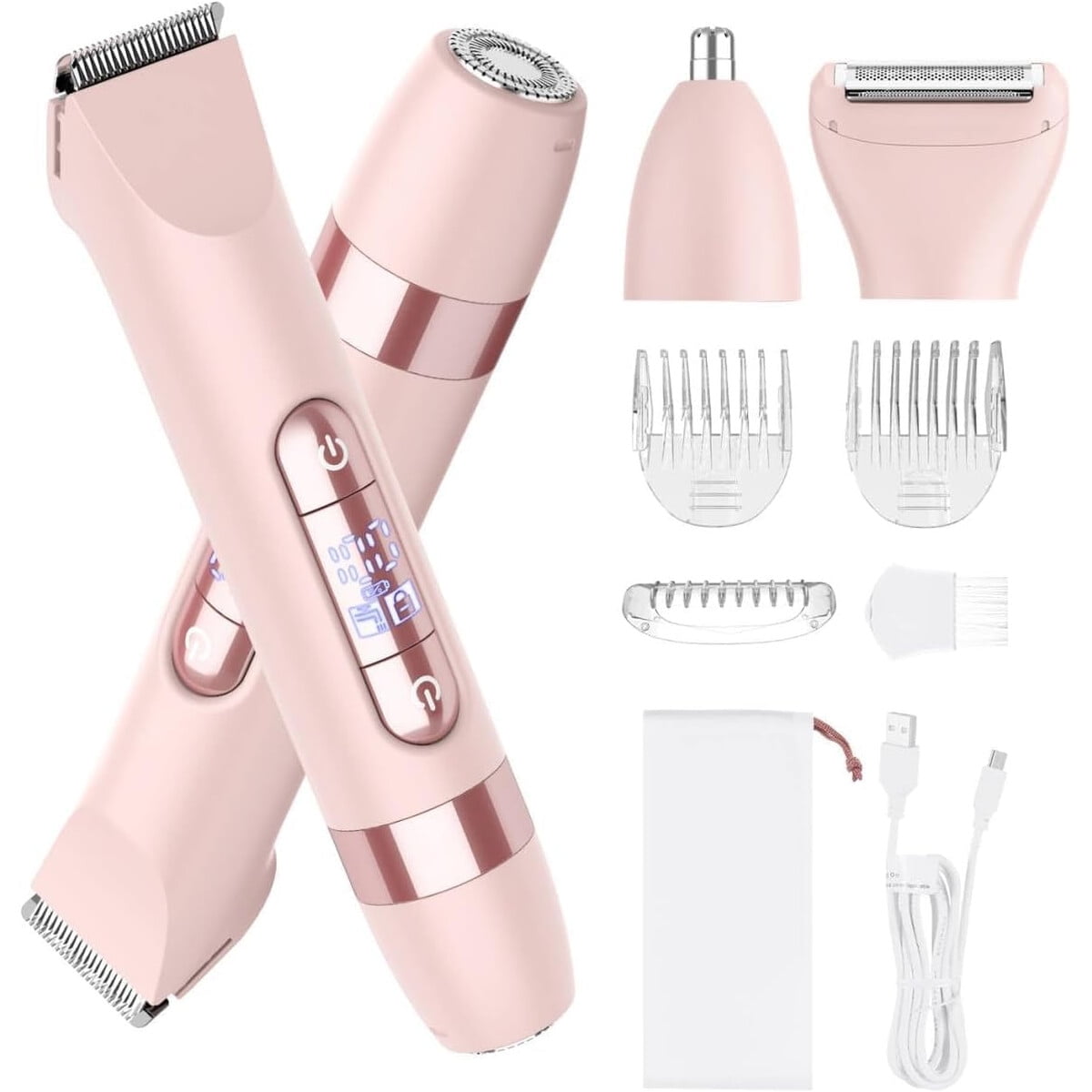 Afeitadora Elactrica Hatteker 4en1 Cabezal Doble Usb Led