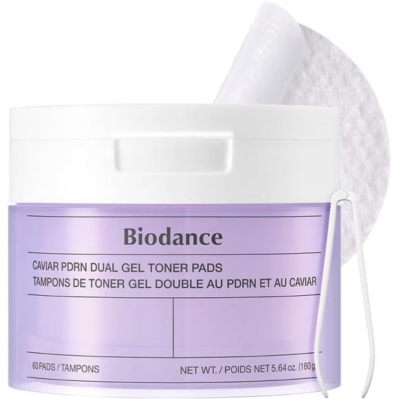 BIODANCE Caviar PDRN Almohadillas Tónicas de Gel Doble 60 unidades