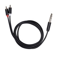 Bothyi - Audio Metal Jack Estéreo De 3,5 Mm A 2 Rca Cable De Teléfono 6,35 Mm A 2Rca Cable 1,5 M