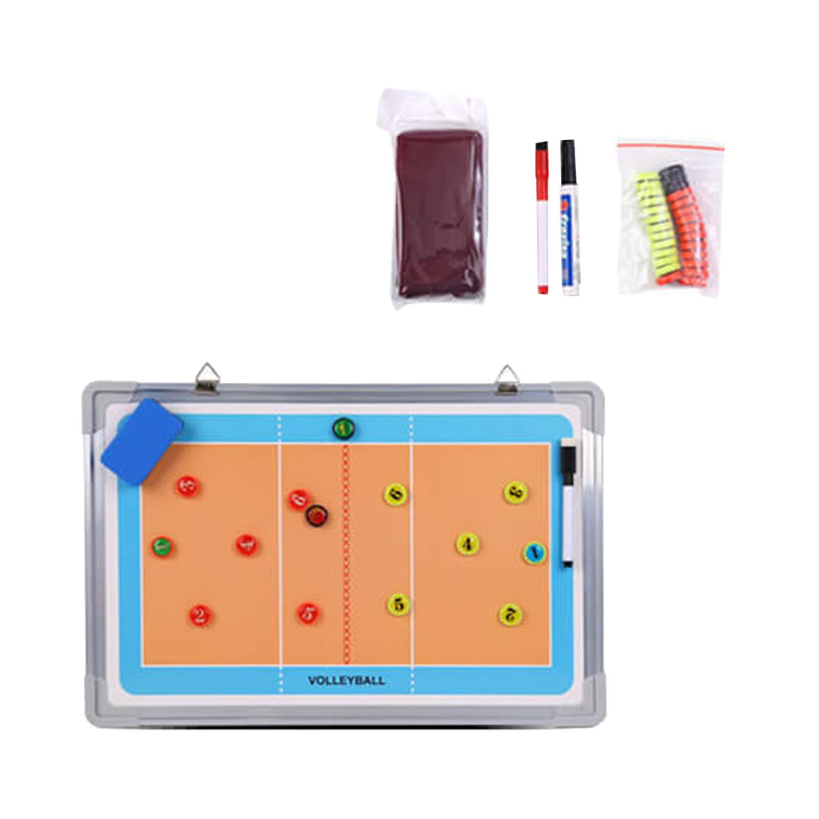 Magideal - Pizarra De Entrenador, Pizarra De Entrenamiento Magnética, Cuaderno De Diseño Con Marcadores Borrables, Portapapeles Deportivo, Rotuladores De Técnica Vóleibol