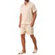 thumbnail image 2 of INSPIRE CHIC Conjunto de Pijama de Satén para Hombre de Manga Corta con Botones a Rayas Ropa de Dormir Sedosa Conjunto de Pantalones Cortos XL Champán, 2 of 5