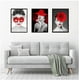 thumbnail image 1 of Cuadros Decorativos Negro y Rojo Pack X 3 Uds 35x50 Cm C/u, 1 of 2