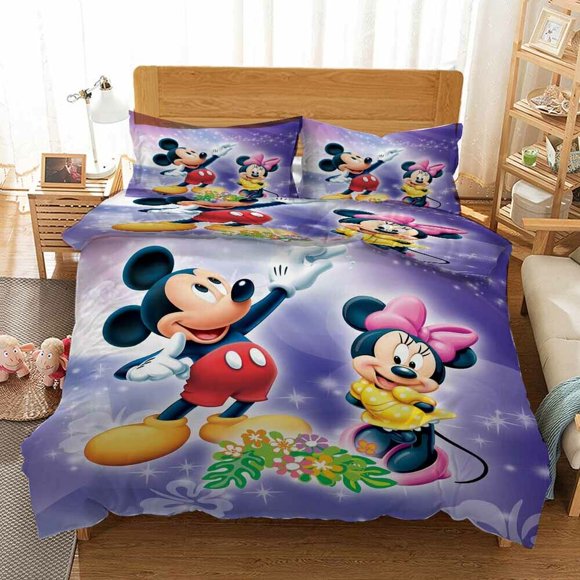 Reaching Mouse Duvet Quilt Covers Pillow Case Bedding Sets3-Piece Bedding Set (1 Duvet Cover + 2 Pillow Shams)