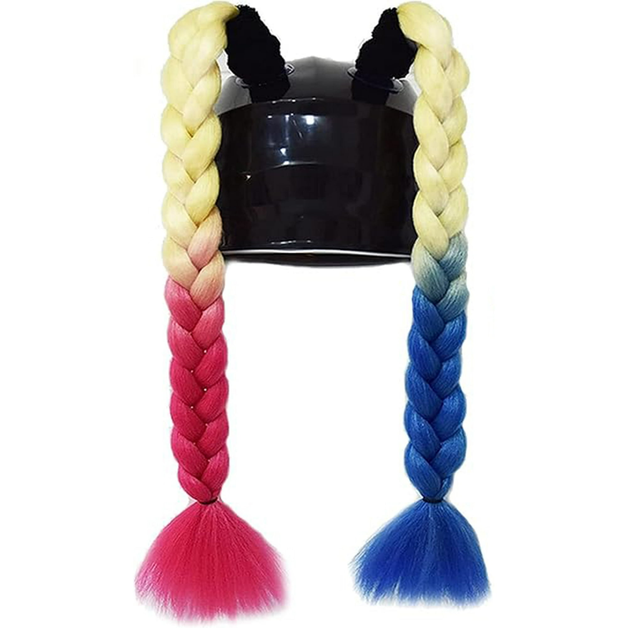 Veat00l - 1 Decoración De Casco, Trenza Larga, Casco De Motocicleta, Casco De Bicicleta, Trenza Que Puede Decorar Cualquier Casco, Trenza Reutilizable De Casco, Sin Casco