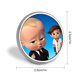 thumbnail image 2 of El Bebé Jefe Niño Blanco theme Round Button Badge Premium Metal Construction Ideal For High end Events 2 8 Cm, 2 of 6