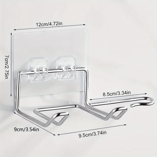 Organize Your Bathroom with Our Sturdy Wall-Mounted Hair Dryer Holder Rack - Efficient and Handy Bathroom Accessory for Hair Dryer and Straightener Storage