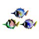 thumbnail image 2 of 3x Peces Pintados A Mano Decoración De Pared Esculturas De Peces Tropicales, 2 of 5