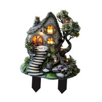 Magideal - Ataspes De Jardín 2D Stakes De Patio Regalos Arte De Jardín Adornos De Jardín Fácil De Usar Plaga Acrílica De Jardín Para El Césped Del Césped De Escalera De Piedra