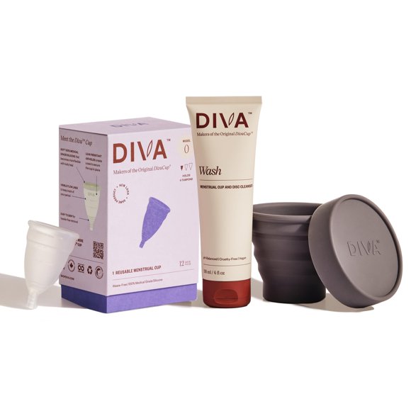 Copa Menstrual DivaCup Modelo 0 con Lavado y Shaker