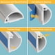 thumbnail image 2 of Cable Raceway D-Line, semicircular, ocultador de cables, color blanco, 15.7 pulgadas, 2 of 7