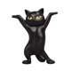 thumbnail image 4 of Bailando Gatos Lindos Figura Adorno Mesa Escultura Decoración Negro, 4 of 5