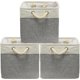 thumbnail image 3 of Cubos de almacenamiento Simple Houseware 33 × 33 × 32 cm pack de 3 gris, 3 of 6