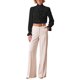 thumbnail image 2 of INSPIRE CHIC Blusa de Mujer con Volantes al Frente, Mangas Largas Abullonadas, Cuello Simulado, Ajuste Regular, XX-Large, Negro, 2 of 5