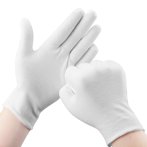Guantes de algodón SLWJAXGT blancos para manos secas e hidratantes