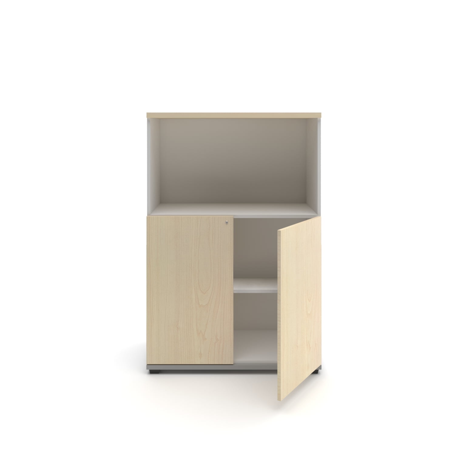 Form Office - Gabinete Medio 2 Puertas Librero 80x40x120 Natura/gris
