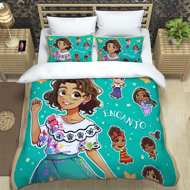 x2435 Bed SheetsFashion Encanto Bedding Set Quilt Cover Pillowcase Science Comforter Bedding Set Twin Full Size Bedding Sets 3-Piece Bedding Set (1 Duvet Cover + 2 Pillow Shams) nj2435