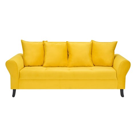 Bodevir - Sofa Lua 3C Felpa 20 Amarillo