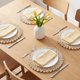thumbnail image 2 of Manteles Individuales de Estilo Rústico Juego de 4 Manteles Redondos para Decoración de Mesa de Comedor Interior Exterior Lavables Mantel de Cocina Limpieza Fácil Avena Ceniza 15x15 pulgadas, 2 of 5