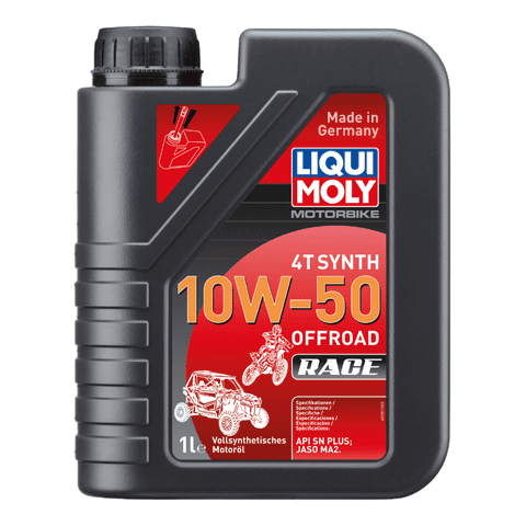 Aceite Para Moto Liqui Moly Motorbike 4T Synth 10W-50 Off Road Race 1 Lt