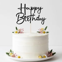 Decoración Para Tartas Sleyberoy Con Purpurina Para Cumpleaños Hecha A Mano, Color Negro