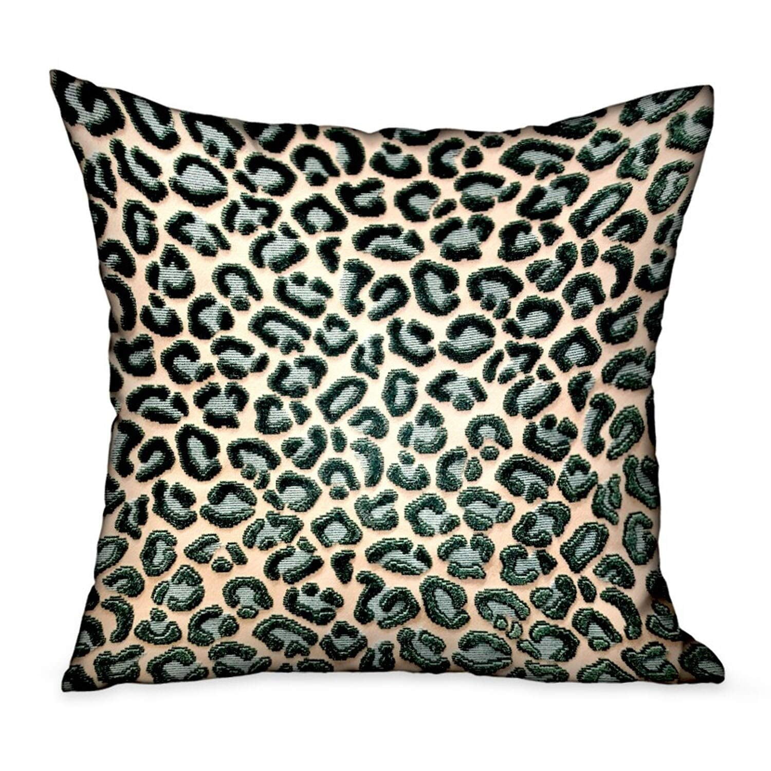 Cojín Plutus Brands Plutus Jade Velvet Cheetah Green