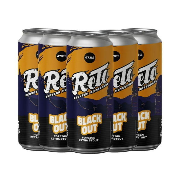 Pack x5 Cerveza Artesanal Tipo Stout 6.5º Ibu 35, 473CC