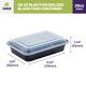 thumbnail image 4 of Contenedor de alimentos CIAO! 800 ml rectangular negro 150 unidades/caja, 4 of 7