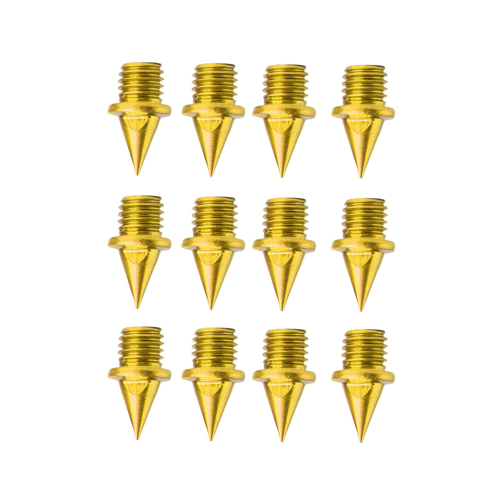 Ioensy - 12 Piezas Pista Y Campo Running Spikes Pista Spikes Para Deportes De Competición Oro