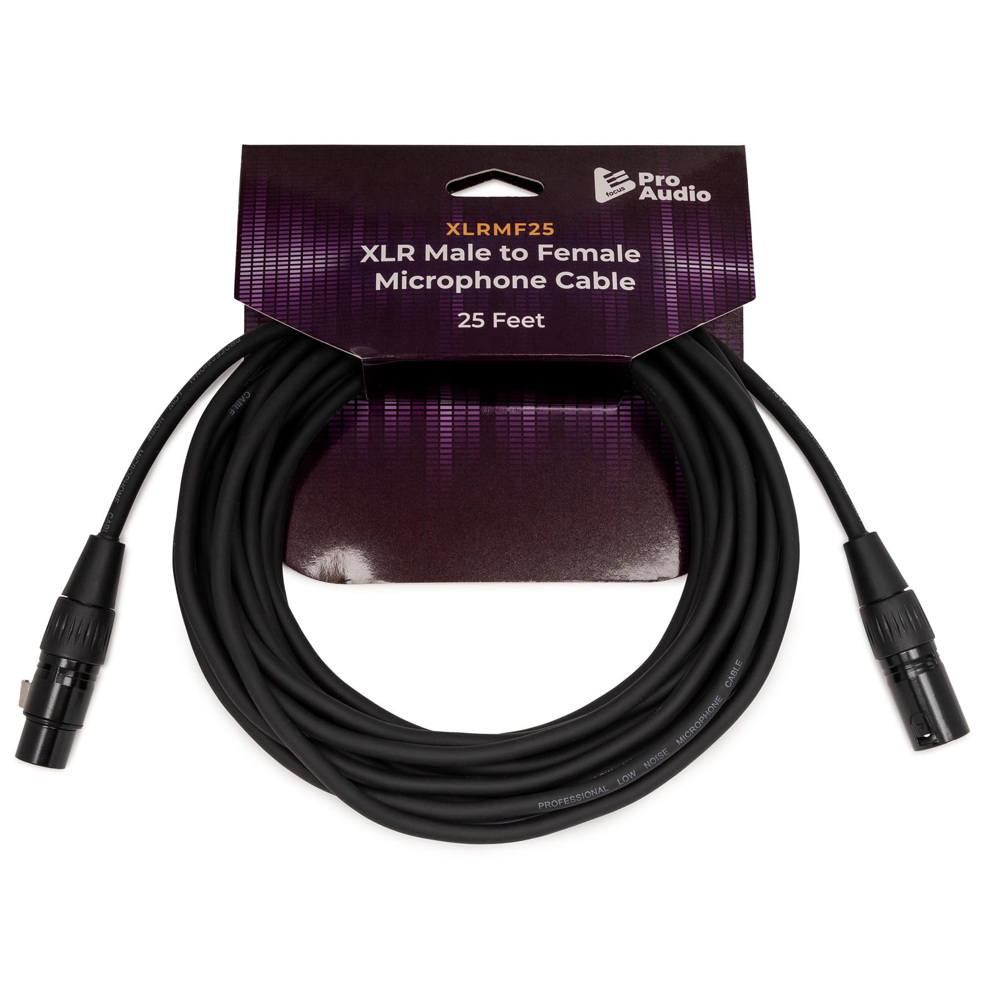 Focus Pro Audio - Cable De Micrófono Focuproaudio Xlr Macho A Hembra De 7,6 M